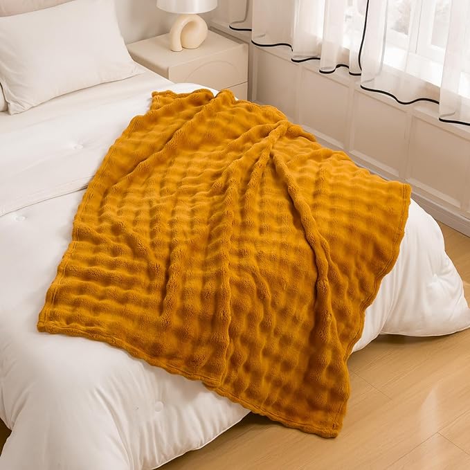 YUSOKI Luxury 3D Bubble Throw Blanket 5lb, All Ages, Home Decoration by YUSOKI
