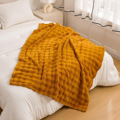 YUSOKI Luxury 3D Bubble Throw Blanket 5lb, All Ages, Home Decoration by YUSOKI