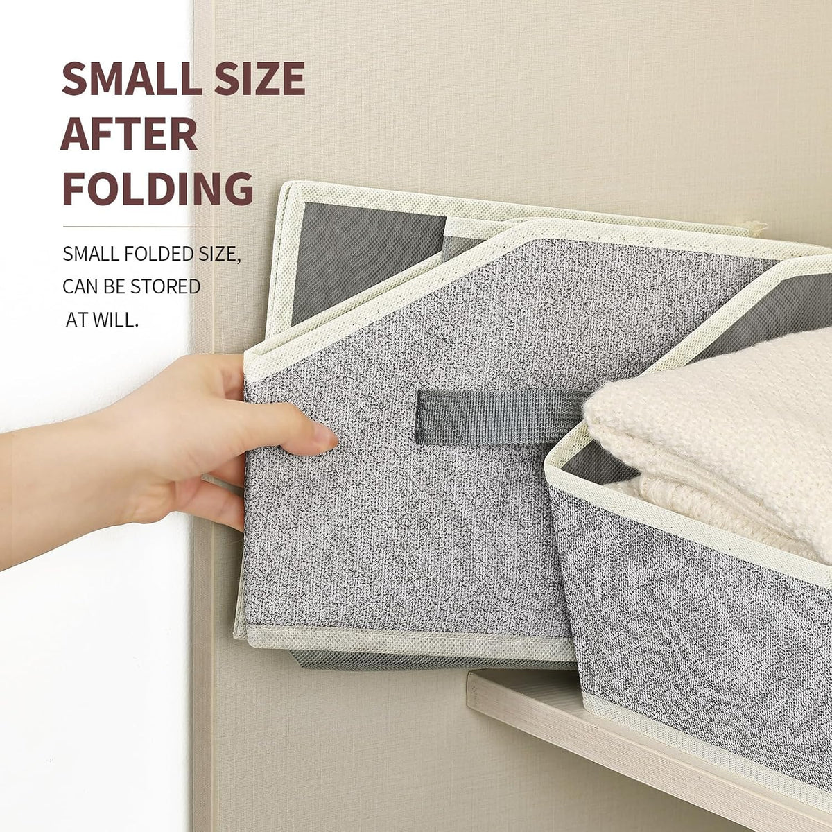 homsorout closet organizers bins 6 packs - large, package contents