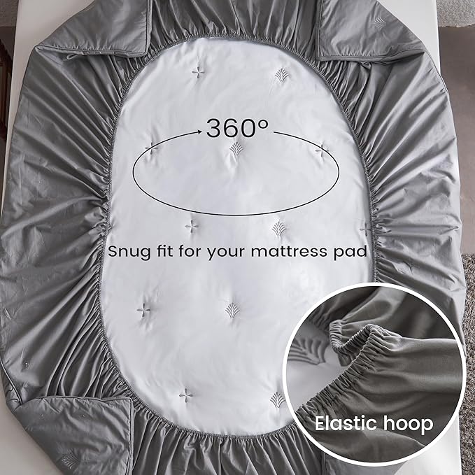 Simple&Opulence Cooling Quilted Mattress Pad – Fitted Sheet Mattress Protector - Image 5