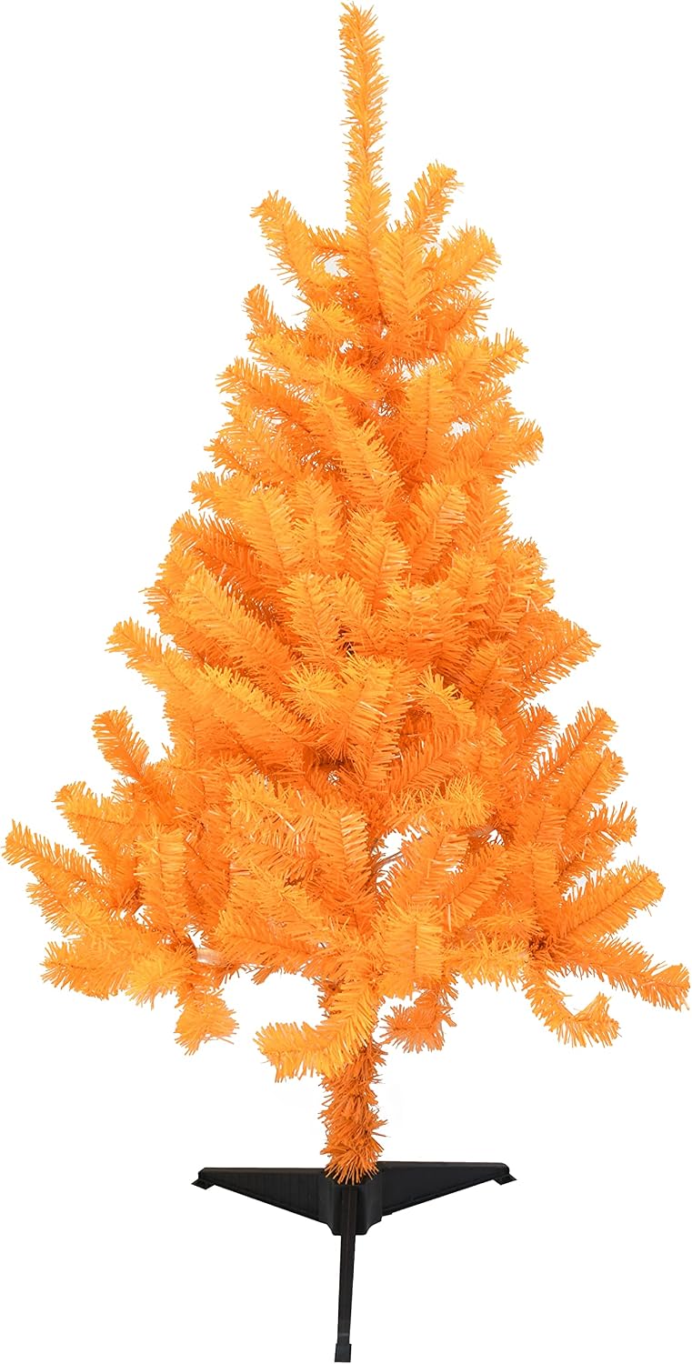 Tree Buddees 4 Foot Orange Halloween Tree/Christmas Tree