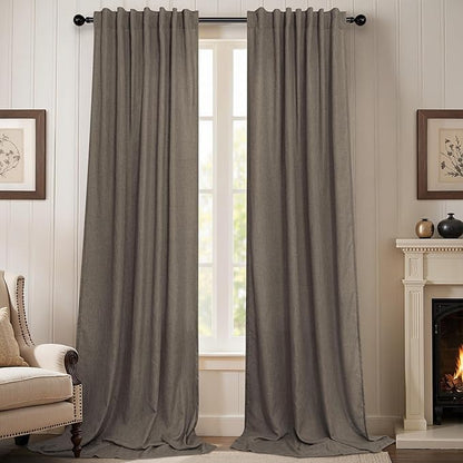 96 Inch Long Dark Brown Living Room Curtains by Pitalk