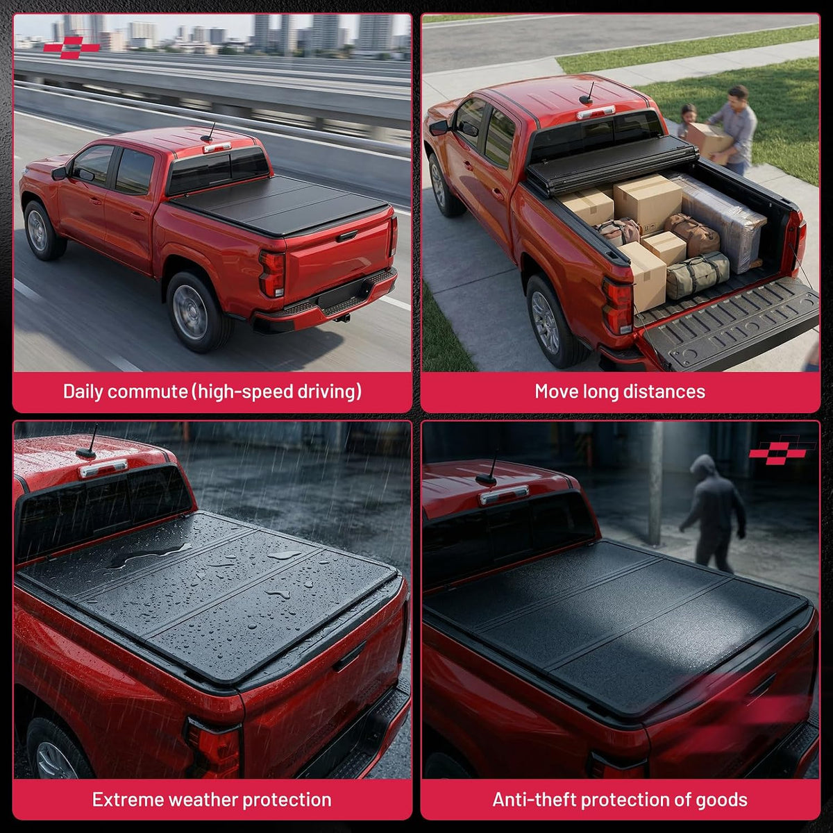 bdfhyk tri-fold truck bed tonneau cover for nissan, package contents