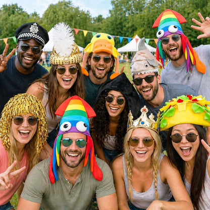 Funny Party Hats Bulk,Costume Crazy Hats for Adults, Photo Booth Props, Birthday Halloween Party Supplies
