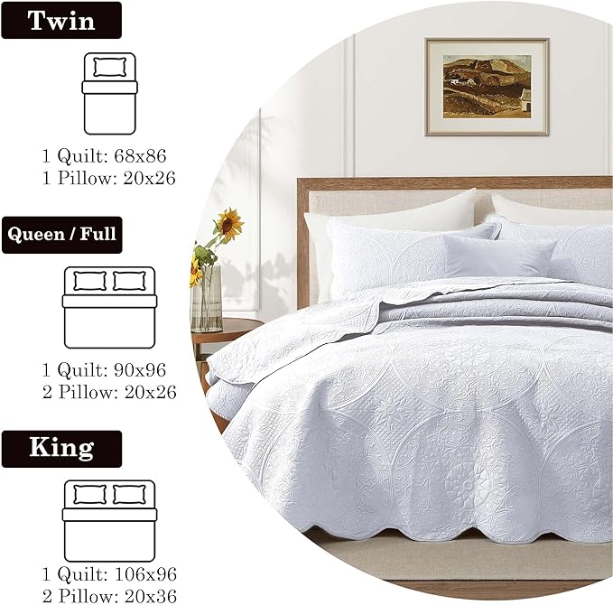 IR Imperial Rooms Twin Quilt Bedding Set Size + 1 Pillow Shams - Image 4