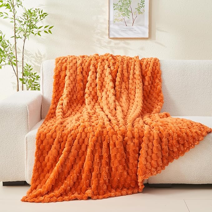 NEWCOSPLAY Super Soft Fall Twin Blanket Orange Premium Silky Flannel Fleece 3D - Image 7