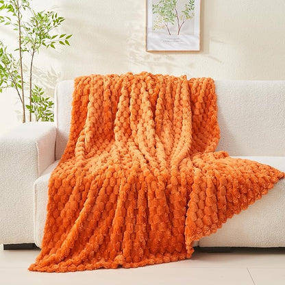 NEWCOSPLAY Super Soft Fall Twin Blanket Orange Premium Silky Flannel Fleece 3D - Image 7