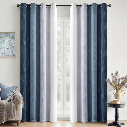 miulee navy blue and greyish white ombre blackout, main product view