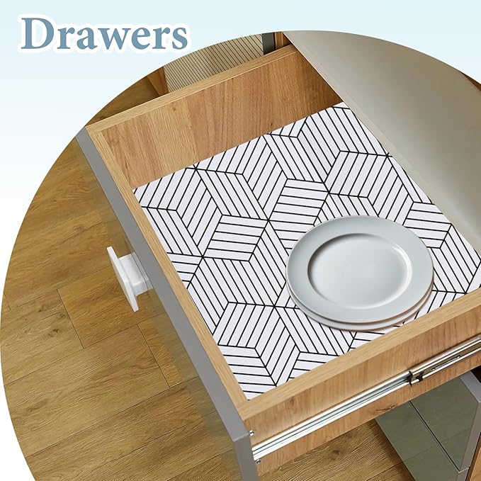 Shelf Liners for Kitchen Cabinets 17in x 20FT, Non Adhesive Cabinet Liner - Image 3