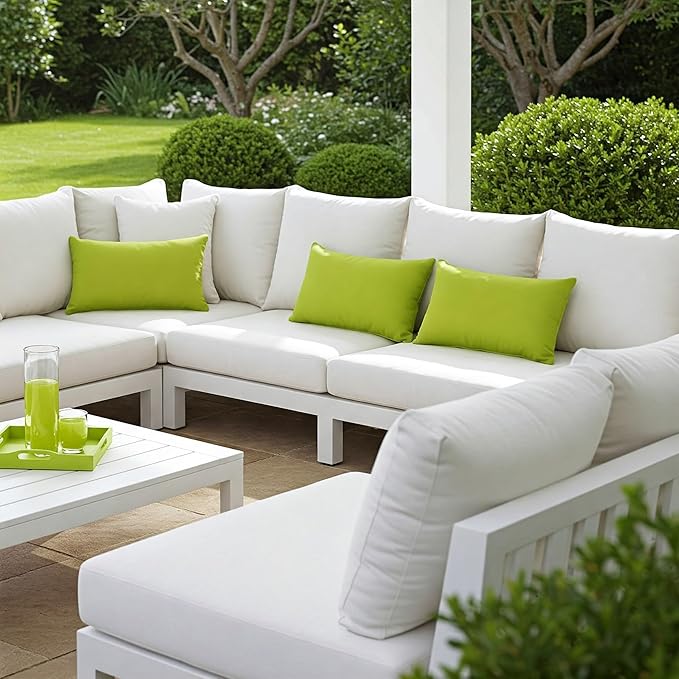 RSH DECOR: Lumbar Throw Pillows Set of 2 | 20” x 12" | All-Weather Spun Fabric - Image 4