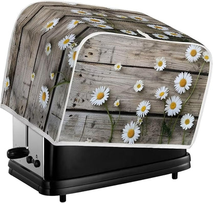 Old Wooden Daisy Printed Appliance Cover - Image 6
