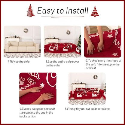 MYSKY HOME Christmas Couch Cover - Image 6