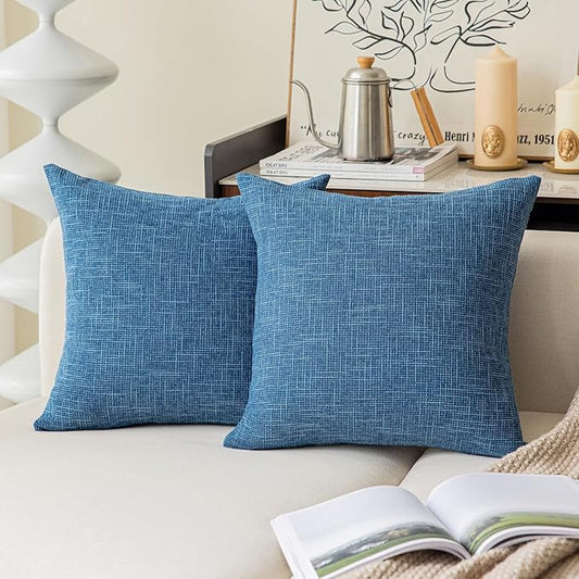 Kevin Textile Throw Pillow Covers, Faux Linen Home Decorative Cushion Cover by KevinTextile