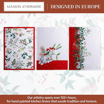 Maison d' Hermine Kitchen Towels Set of 3 100% Cotton 20" x 27.5" Reusable - Image 2