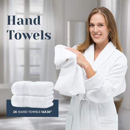 white classic luxury white bath towel set of showing dimensions