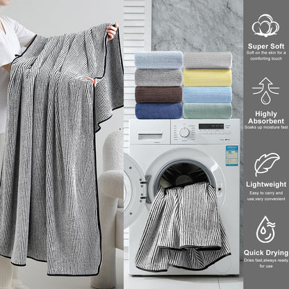 4 piece bath towel set 35"x70"oversized bath towel, close-up detail
