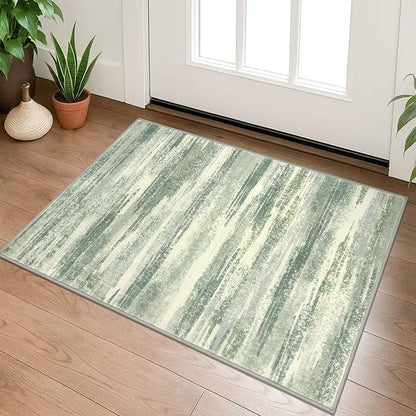 Modern Abstract Entryway Rug Indoor 2x3 Washable Rug Non-Slip Soft Small Area by lansny