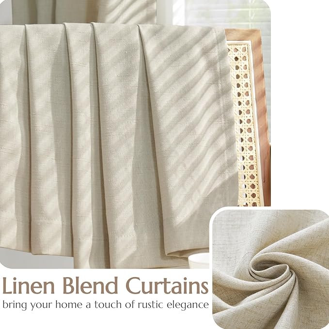 jinchan Oat Linen Blend Curtains - Image 4