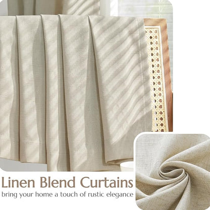 jinchan Oat Linen Blend Curtains - Image 4