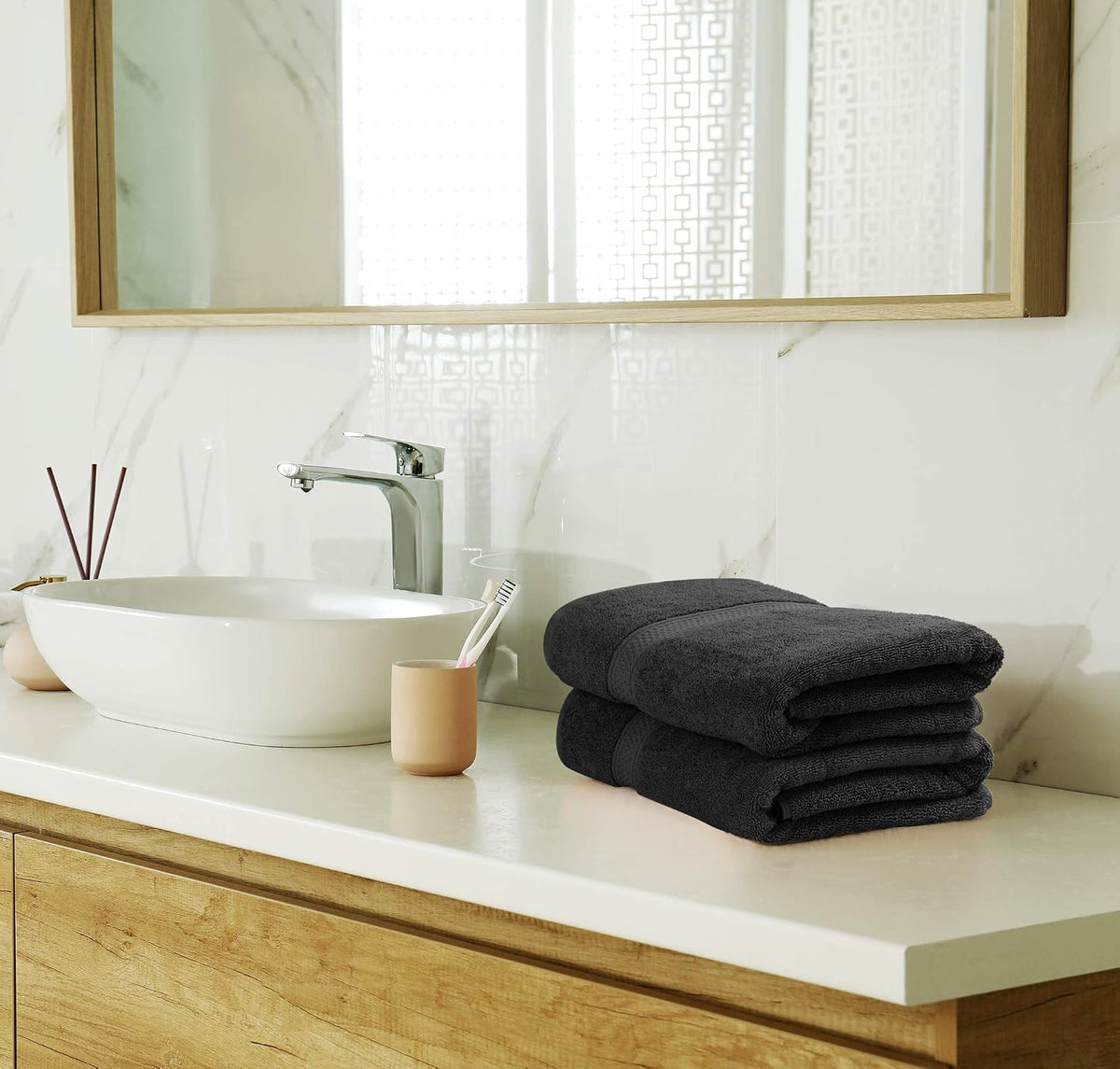 utopia towels 8 piece majestic plush luxury towel, package contents