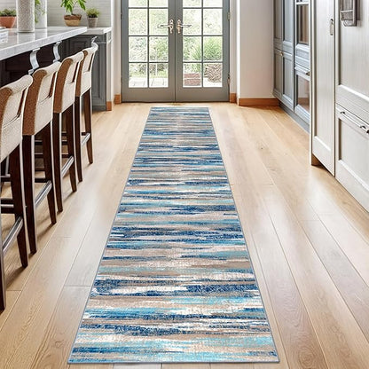 Modern Abstract Runner Rug 2x12 - Image 2