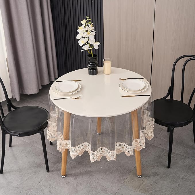 Clear Vinyl Tablecloth Protector Waterproof/Oil-Proof PVC Table Cloth - Image 3