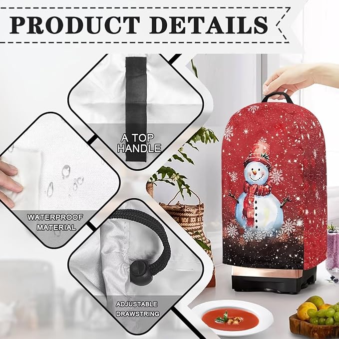 Christmas Blender Dust Cover Stand Mixer or Coffee Maker Appliance Covers - Image 5