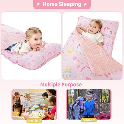 Viviland Toddler Kid Nap Mat for Preschool, Girls Pink Princess Daycare - Image 7