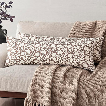 Foindtower Set of 2 Decorative Long Body Lumbar Throw Pillow Covers Accent by Foindtower