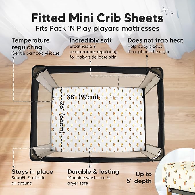 Pack and Play Sheets Fitted - Image 2