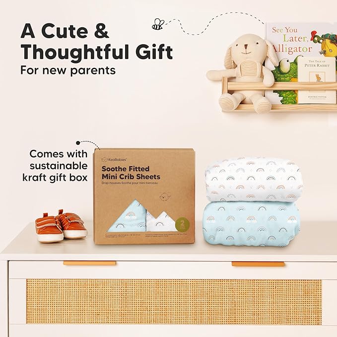 2-Pack Mini Crib Sheets Fitted - Image 9