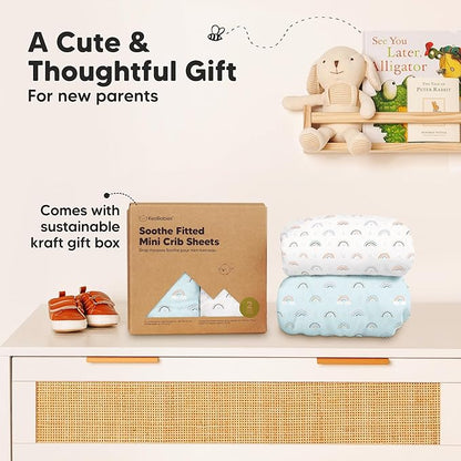 2-Pack Mini Crib Sheets Fitted - Image 9