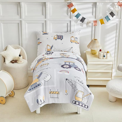 JHXHMX 4 Pieces Toddler Bedding Set by CHOOSEYOURSTYLE