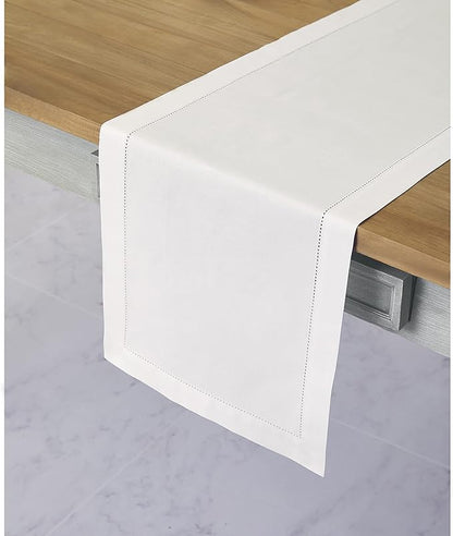 Solino Home White Table Runner 48 Inches - Image 2