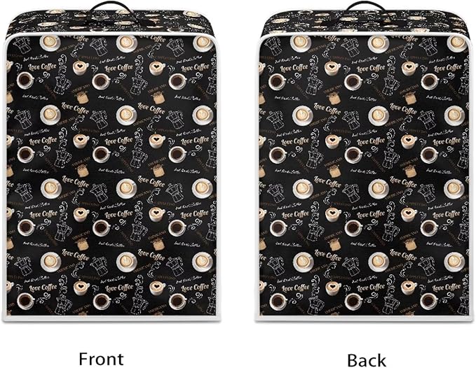 Coffe Pattern Coffee Maker Covers Lightweight Stain Resistant - Image 2