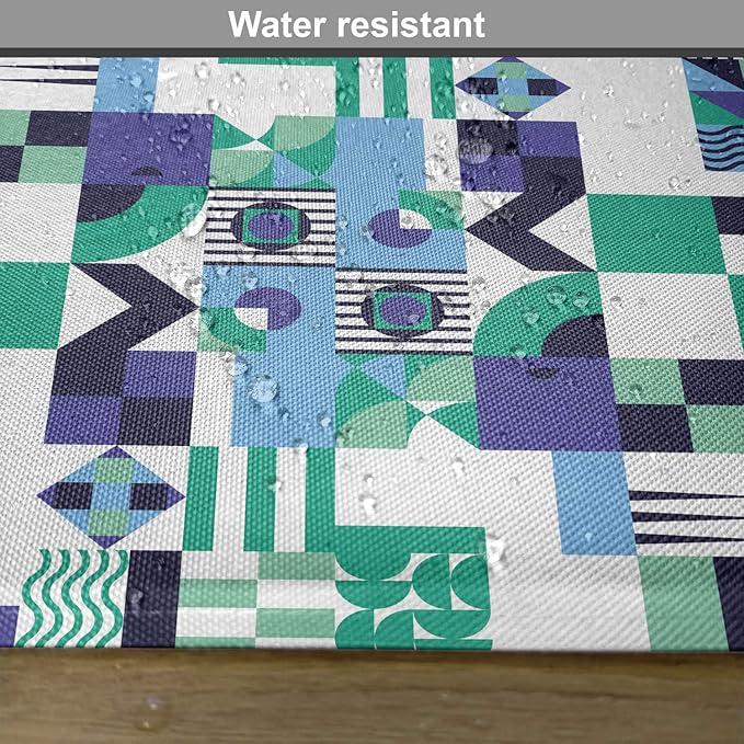 Ambesonne Mid Century Place Mats Set of 4, Geometric Modern Art Design in The - Image 6