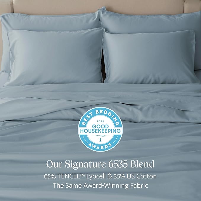 Double Stitch Cotton Tencel Duvet Cover - Image 2