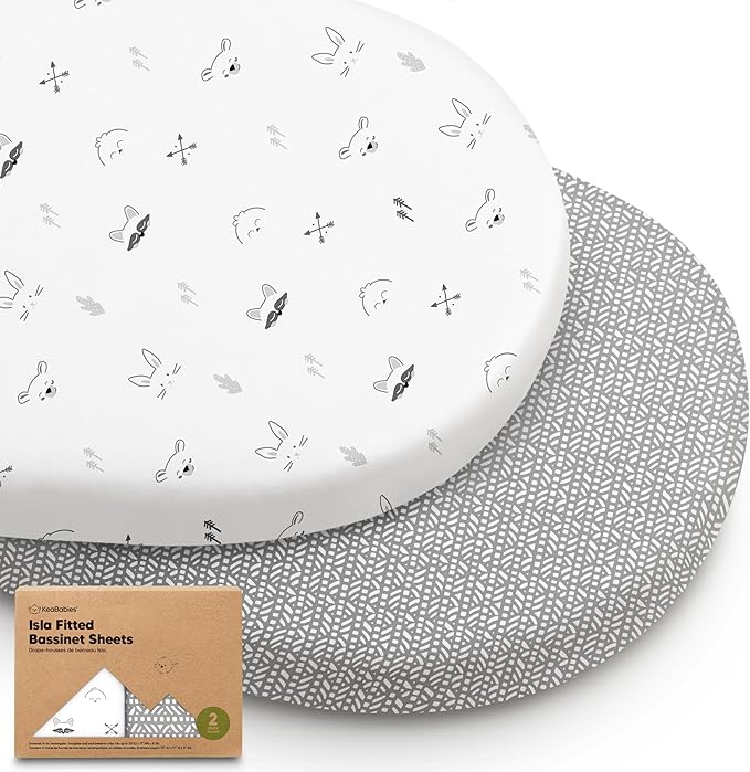 2-Pack Baby Bassinet Sheets Girl, Boy by KeaBabies