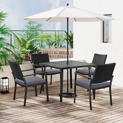 4 Pack Outdoor Chair Cushions 19 x 19 Inch Waterproof Patio Chair Cushions - Image 8