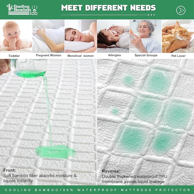UNILIBRA Twin XL Size Waterproof Mattress Protector, 3D Air Rayon Made from - Image 4
