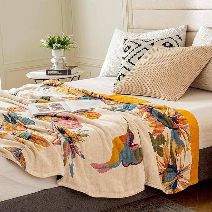 MSGKV Boho Throw Blanket King Size Warm Blanket - Image 8