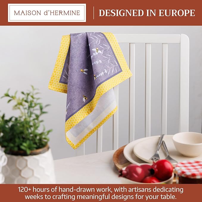 Maison d' Hermine Cloth Napkins Set of 4 100% Cotton Soft & Durable Everyday - Image 2
