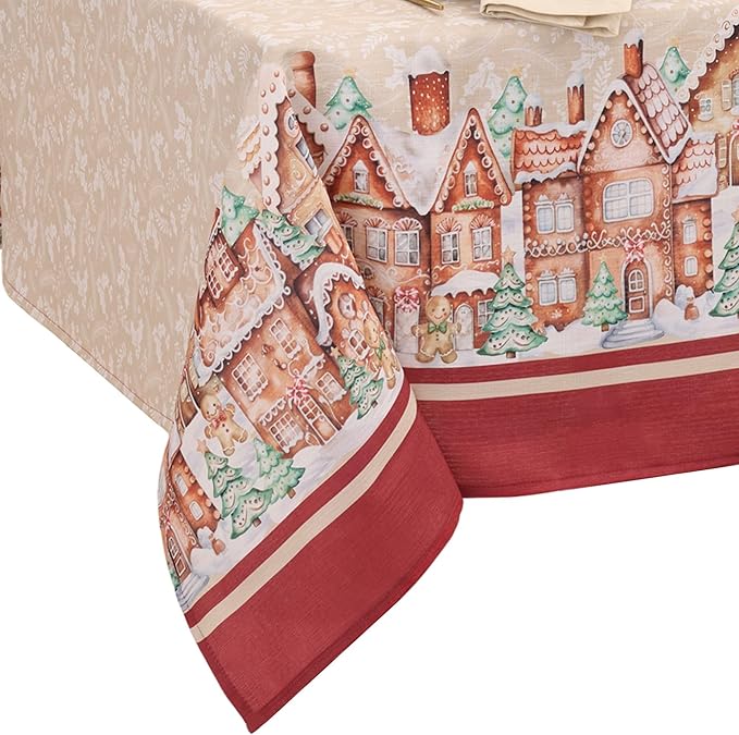 Elrene Home Fashions Gingerbread Village Bliss Christmas/Holiday Bordered - Image 2