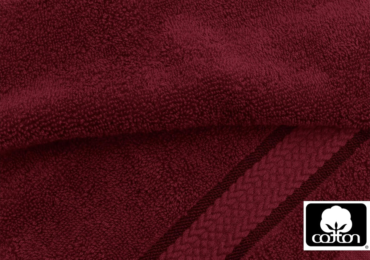 cotton craft ultra soft 6 piece towel set, side view
