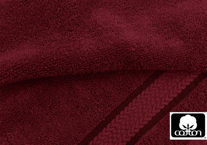 cotton craft ultra soft 6 piece towel set, side view