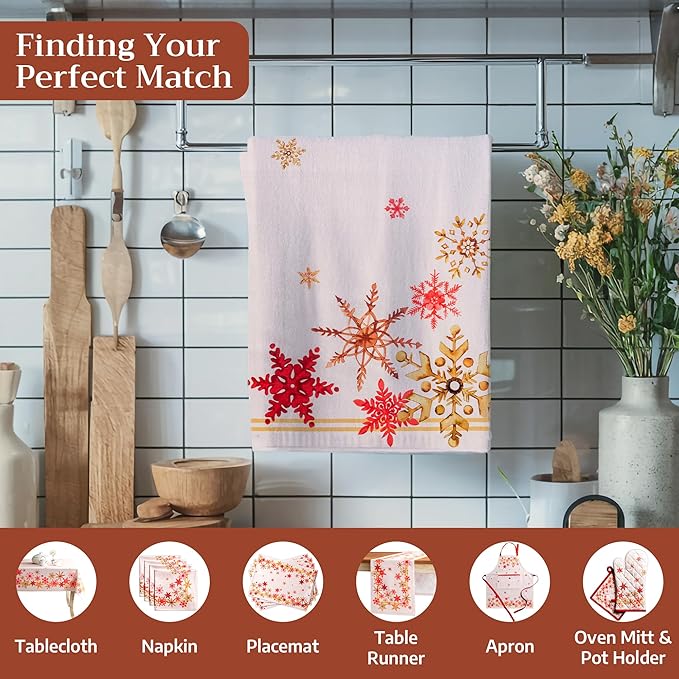 Maison d' Hermine Kitchen Towels Set of 3 100% Cotton 20" x 27.5" Reusable - Image 4