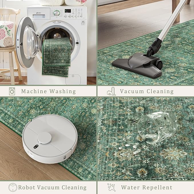 Collive Kitchen Rug Runners for Hallways, 2.6x12ft Long Washable Bathroom - Image 3