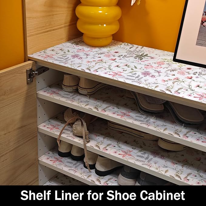 Leaf Floral Shelf Liners Non Adhesive and Strong Non-Slip Shelf and Drawer - Image 6