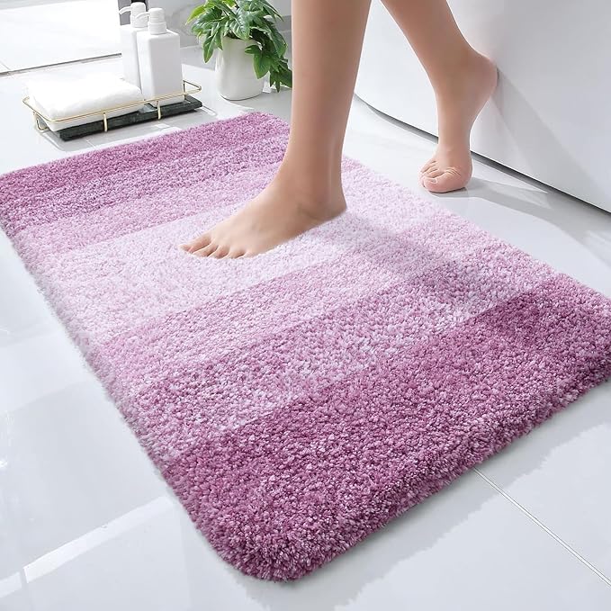 OLANLY Bathroom Rugs Mat 24x16, Extra Soft Absorbent Microfiber Bath Rugs by OLANLY