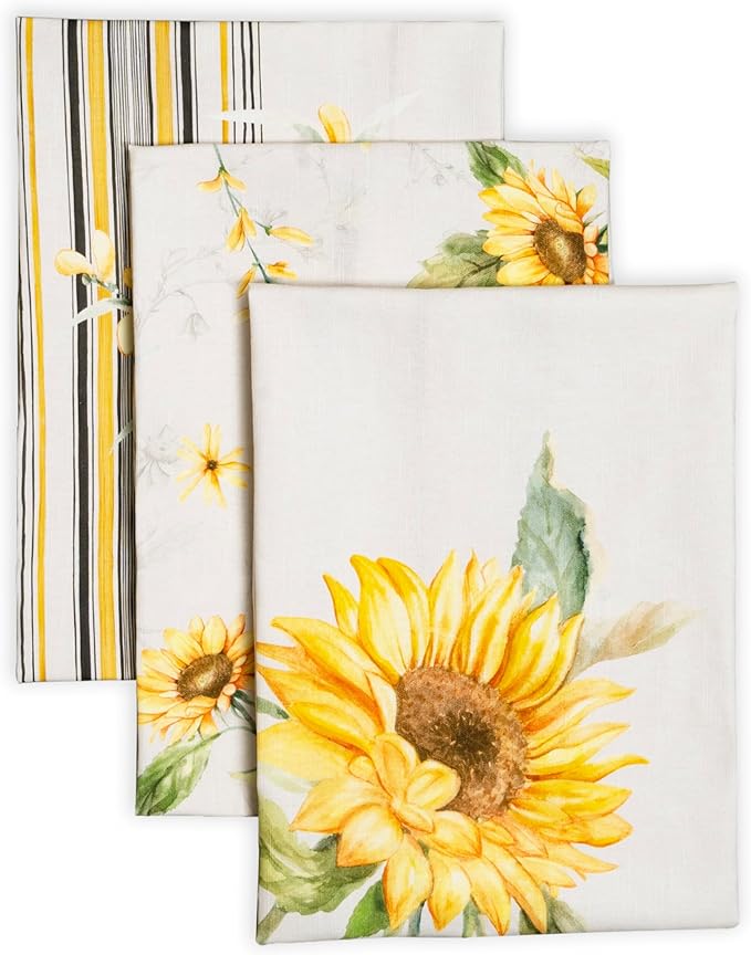 Maison d' Hermine Kitchen Towels Set of 3 100% Cotton 27.50" x 20" Reusable by MaisondHermine